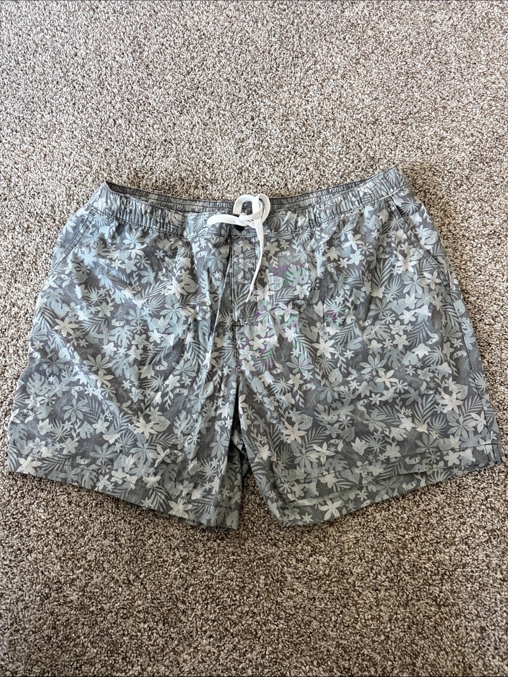 Men's Chubbies Swim Shorts in Grey and White
